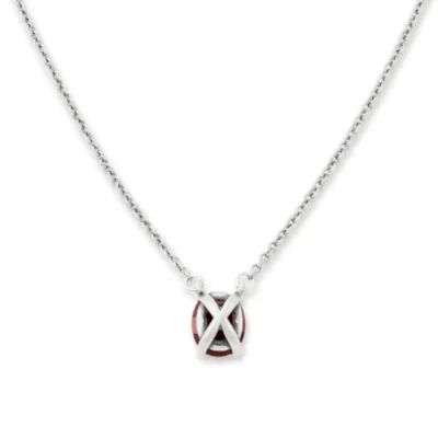 Oval Gemstone Necklace in Sterling Silver - Image 3