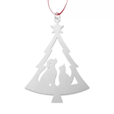 Furry Friends Christmas Ornament in Sterling Silver