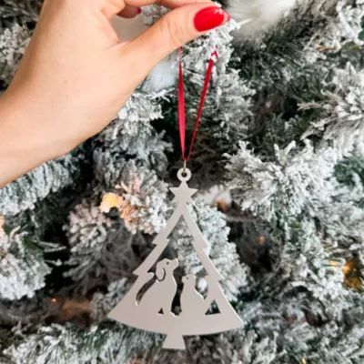 Furry Friends Christmas Ornament in Sterling Silver - Image 3