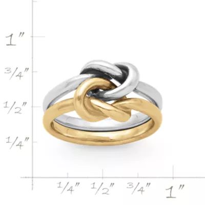 Original Lovers' Knot Ring in Sterling Silver and 14K Yellow Gold - Image 3