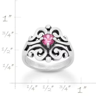 Spanish Lace Birthstone Ring in Sterling Silver or 14K Yellow Gold - Image 3