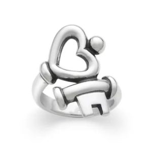 Key to My Heart Ring in Sterling Silver