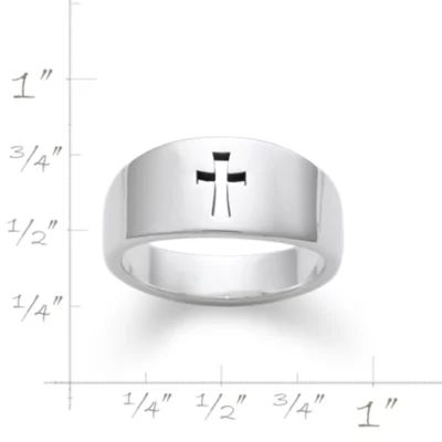 Narrow Crosslet Ring in Sterling Silver - Image 2