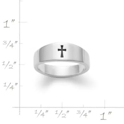 Small Crosslet Ring in Sterling Silver - Image 2