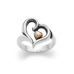 Joy of My Heart Ring in Sterling Silver and 14K Yellow Gold