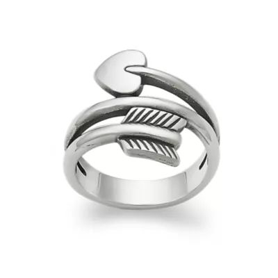 Arrow and Heart Ring in Sterling Silver
