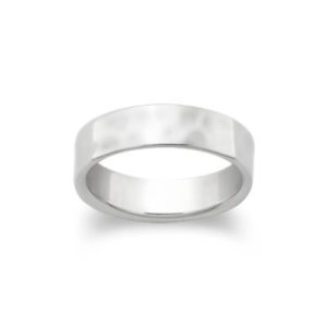 Hammered Band in Sterling Silver