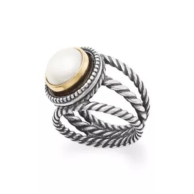 Marjan Gemstone Ring in Sterling Silver and Bronze - Image 2