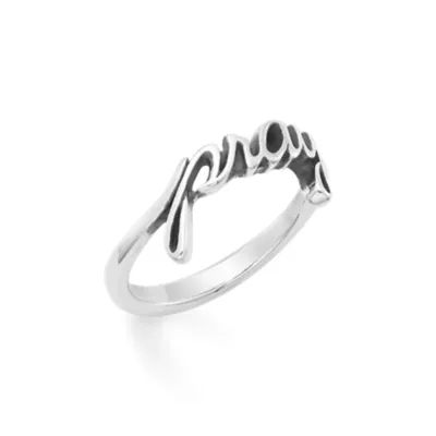 "Pray" Ring in Sterling Silver - Image 2