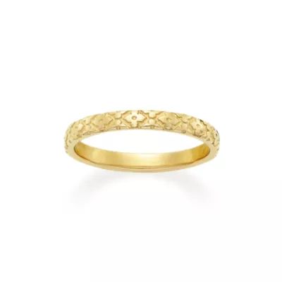 Floral Garland Band in 14K Yellow Gold