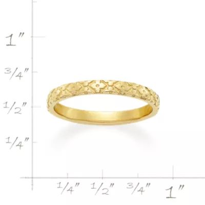 Floral Garland Band in 14K Yellow Gold - Image 3