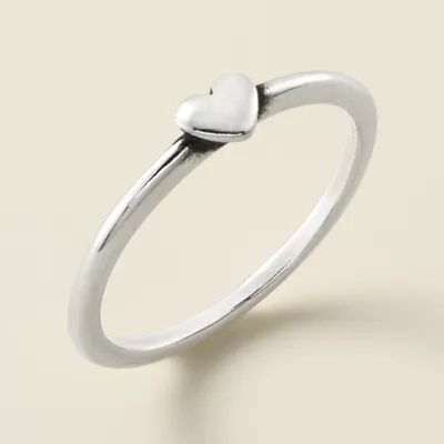 Pure Heart Ring in Sterling Silver or 14K Yellow Gold - Image 2