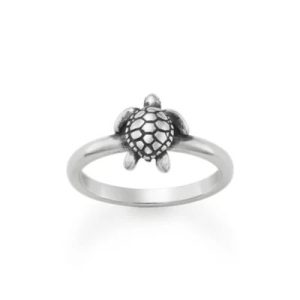 Sea Turtle Ring in Sterling Silver