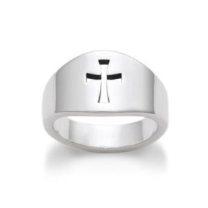 Wide Crosslet Ring in Sterling Silver