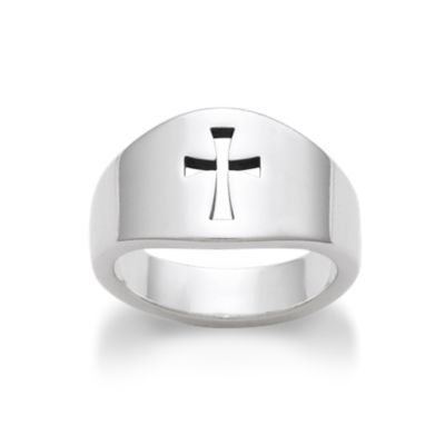 Wide Crosslet Ring in Sterling Silver