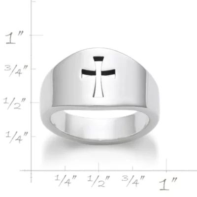 Wide Crosslet Ring in Sterling Silver - Image 2