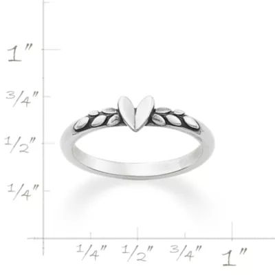 Heart and Vine Ring in Sterling Silver - Image 4