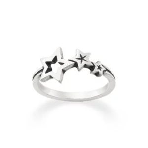 Twinkling Stars Ring in Sterling Silver or 14K Yellow Gold