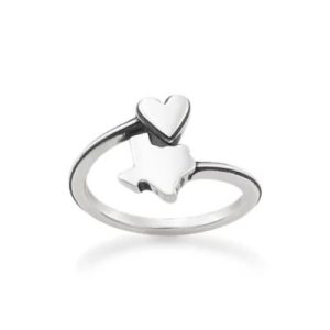 A Heart as Big as Texas Ring in Sterling Silver