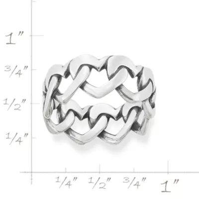 Chain of Hearts Ring in Sterling Silver - Image 4