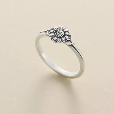 Mini Sunflower Ring in Sterling Silver - Image 2