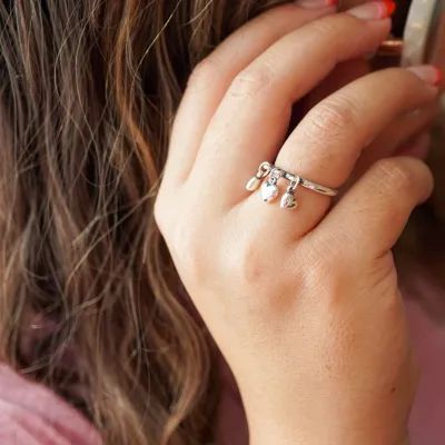 Heart Drops Ring in Sterling Silver - Image 4