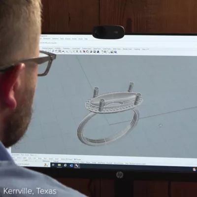 Beaded Horizon Gemstone Ring in Sterling Silver - Image 5