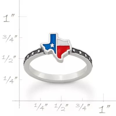 Enamel Lone Star State Ring in Sterling Silver - Image 4