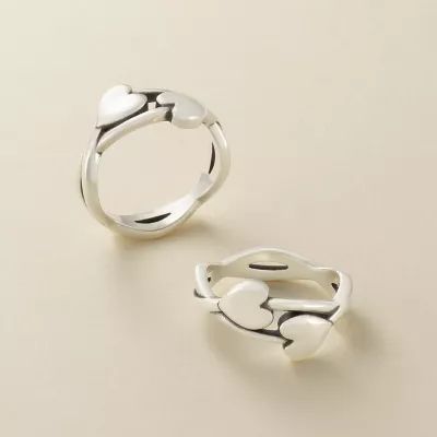 Hearts Entwined Ring in Sterling Silver - Image 2