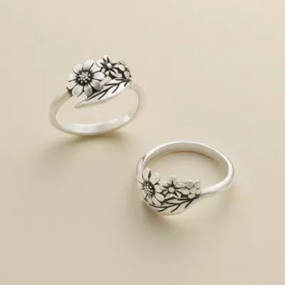 Floral Wrap Ring in Sterling Silver - Image 2