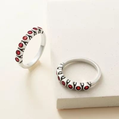 Gemstone Stacker Ring in Sterling Silver - Image 2