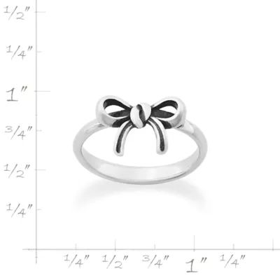 Delicate Bow Ring in Sterling Silver - Image 6