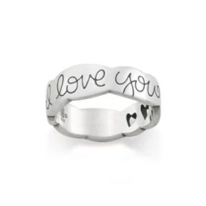 I Love You Mom Ring in Sterling Silver