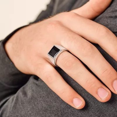 Classic Gemstone Signet Ring in Sterling Silver - Image 4