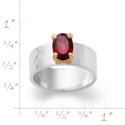 Julietta Gemstone Ring in Sterling Silver and 14K Yellow Gold - Image 2