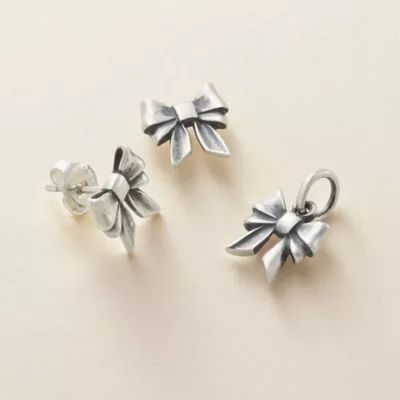 Tiny Bow Charm in Sterling Silver - Image 4